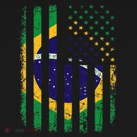 Brazilian American Flag Brazilian Roots Brazil America Women's Hoodie thumb 2