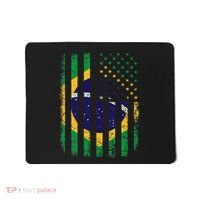 Brazilian American Flag Brazilian Roots Brazil America Mousepad thumb 0