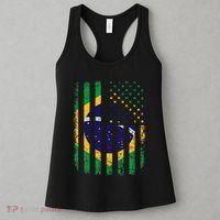 Brazilian American Flag Brazilian Roots Brazil America Women's Tank Top thumb 3