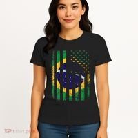 Brazilian American Flag Brazilian Roots Brazil America Women's T-Shirt thumb 4