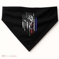 Baseball American Flag Pitcher Usa Pitching 4th Of July Gift USA-Made Doggie Bandana thumb 0