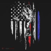 Baseball American Flag Pitcher Usa Pitching 4th Of July Gift Women's Hoodie thumb 2