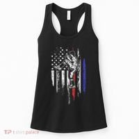 Baseball American Flag Pitcher Usa Pitching 4th Of July Gift Women's Tank Top thumb 0