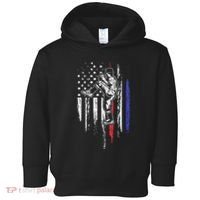 Baseball American Flag Pitcher Usa Pitching 4th Of July Gift Toddler Hoodie thumb 0