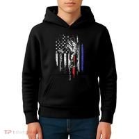 Baseball American Flag Pitcher Usa Pitching 4th Of July Gift Kids Hoodie thumb 4