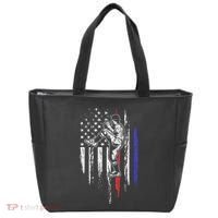 Baseball American Flag Pitcher Usa Pitching 4th Of July Gift Tote Bag thumb 0