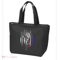 Baseball American Flag Pitcher Usa Pitching 4th Of July Gift Tote Bag thumb 3
