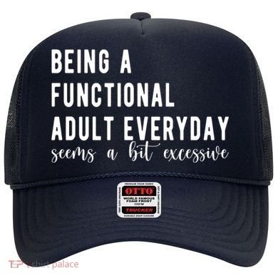 Being A Functional Adult Everyday Seems A Bit Excessive Funny Hat