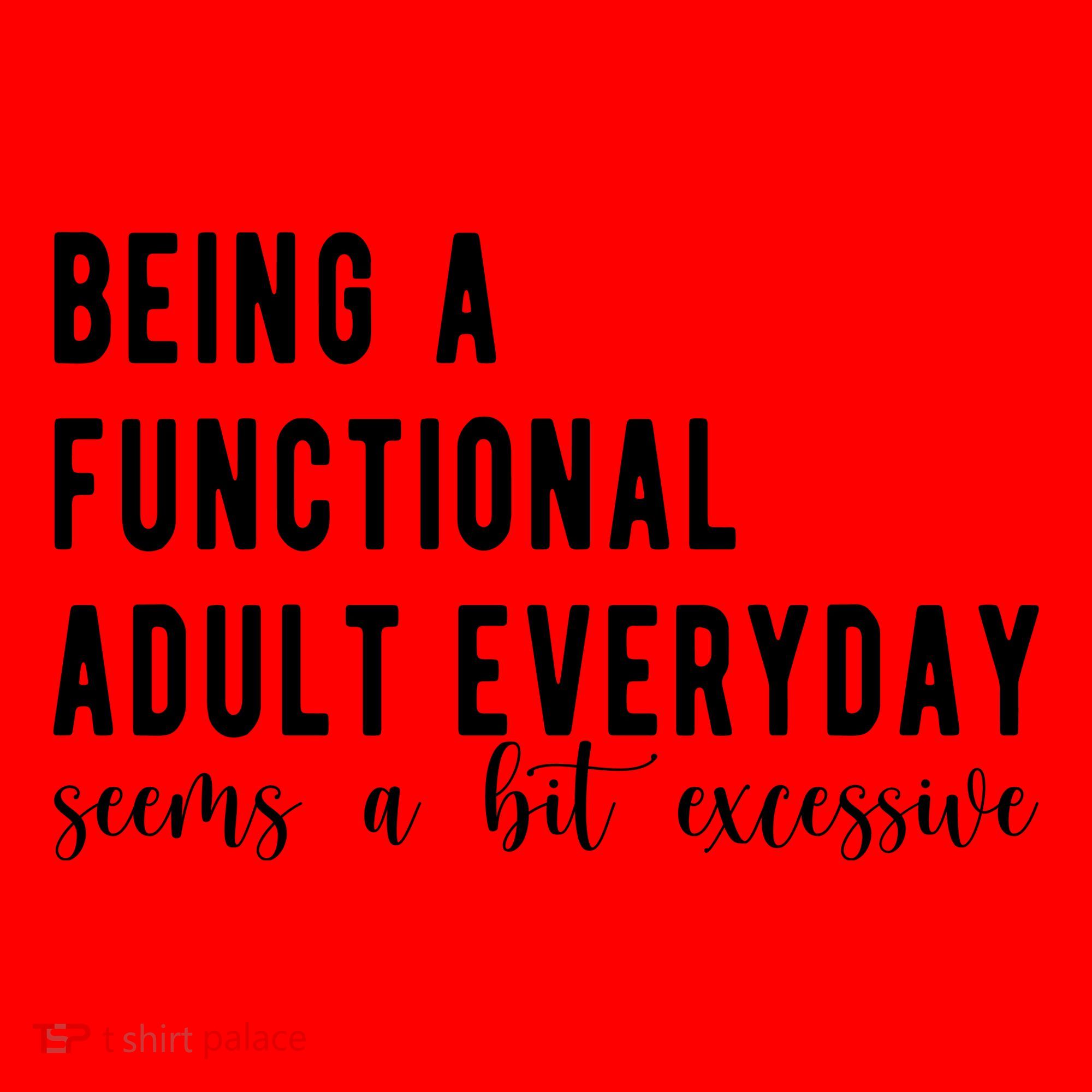 Being A Functional Adult Everyday Seems A Bit Excessive Funny Santa Hat