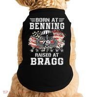 Born At Ft Benning Raised Fort Bragg Airborne Veterans Day Doggie Tank thumb 0