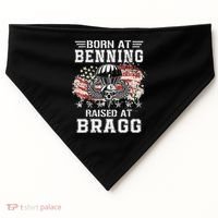Born At Ft Benning Raised Fort Bragg Airborne Veterans Day USA-Made Doggie Bandana thumb 0