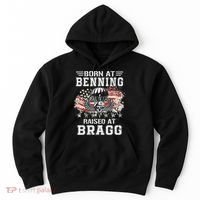 Born At Ft Benning Raised Fort Bragg Airborne Veterans Day Hoodie thumb 0