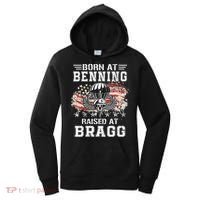 Born At Ft Benning Raised Fort Bragg Airborne Veterans Day Women's Hoodie thumb 0