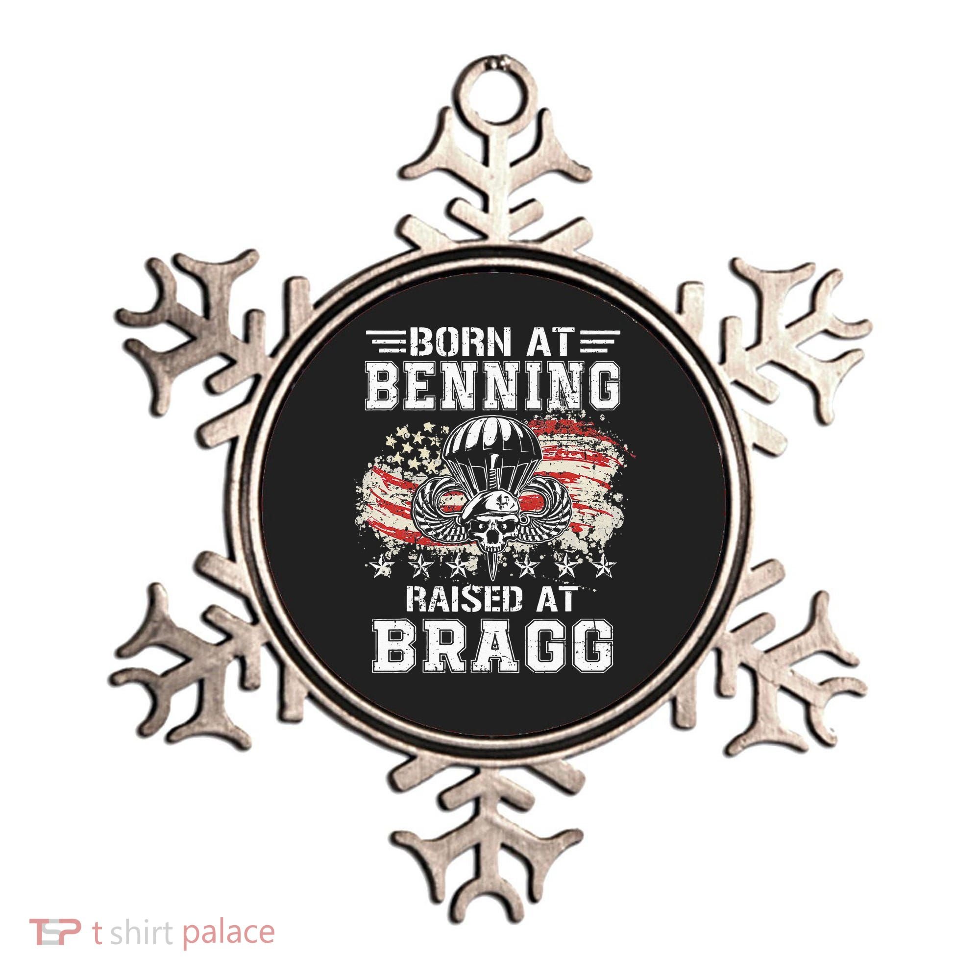 Born At Ft Benning Raised Fort Bragg Airborne Veterans Day Ornament