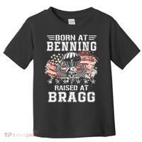 Born At Ft Benning Raised Fort Bragg Airborne Veterans Day Toddler T-Shirt thumb 0
