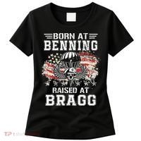 Born At Ft Benning Raised Fort Bragg Airborne Veterans Day Women's T-Shirt thumb 0