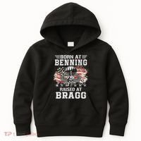 Born At Ft Benning Raised Fort Bragg Airborne Veterans Day Kids Hoodie thumb 0