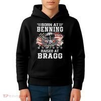 Born At Ft Benning Raised Fort Bragg Airborne Veterans Day Kids Hoodie thumb 4