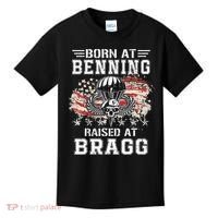 Born At Ft Benning Raised Fort Bragg Airborne Veterans Day Kids T-Shirt thumb 0
