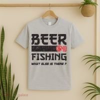 Beer And Fishing What Else Is There Funny Fishing Meme T-Shirt thumb 2