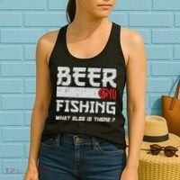 Beer And Fishing What Else Is There Funny Fishing Meme Women's Tank Top thumb 2