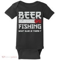 Beer And Fishing What Else Is There Funny Fishing Meme Baby Bodysuit thumb 0