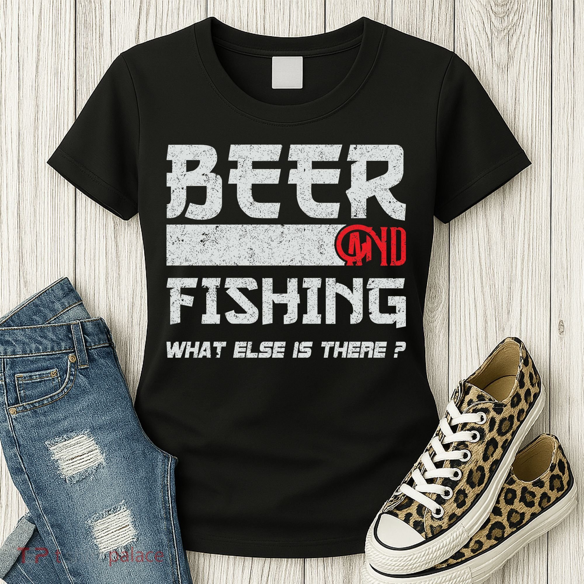 Beer And Fishing What Else Is There Funny Fishing Meme Women's T-Shirt