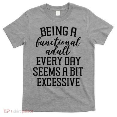 Being A Functional Adult Every Day Seems A Bit Excessive Funny T-Shirt