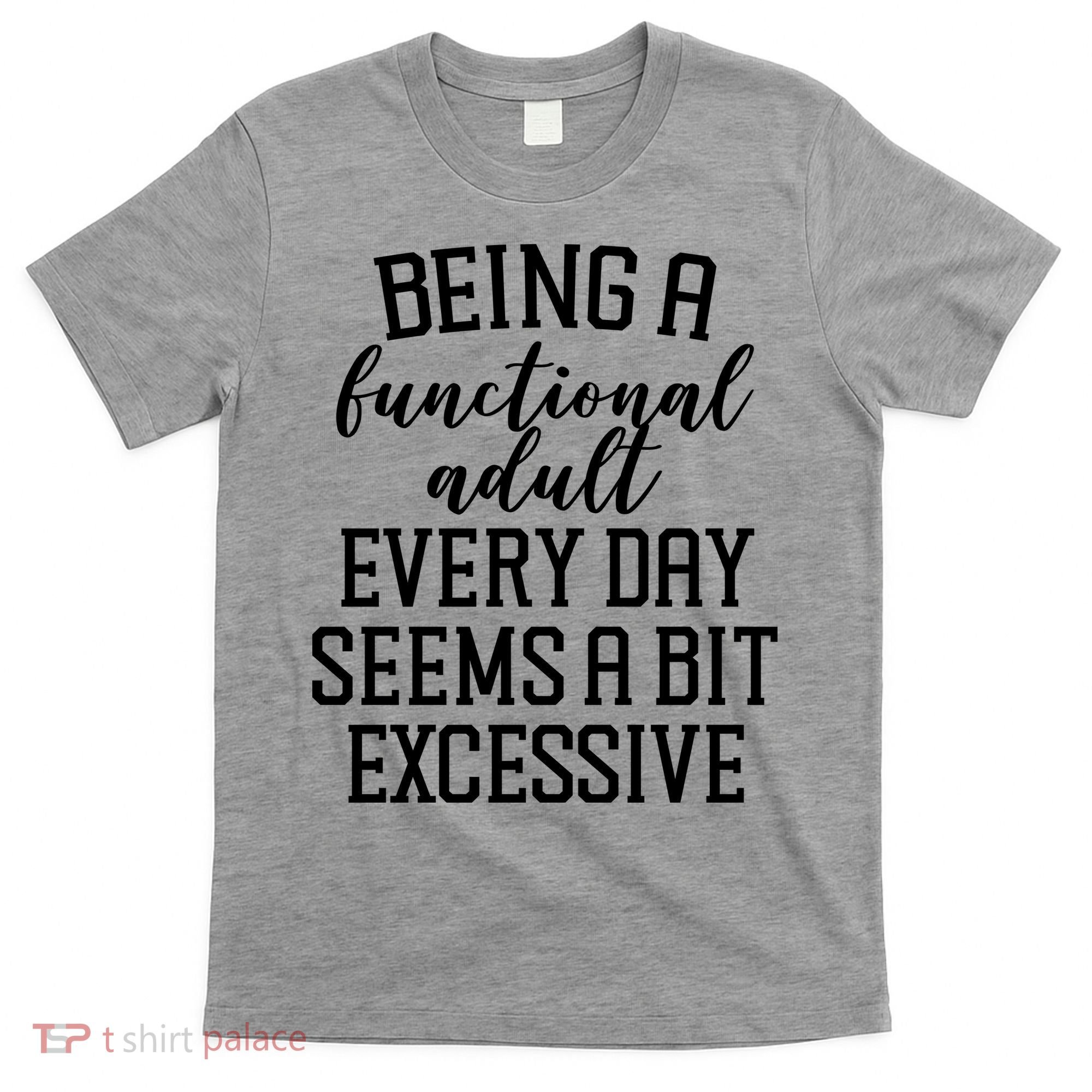 Being A Functional Adult Every Day Seems A Bit Excessive Funny T-Shirt