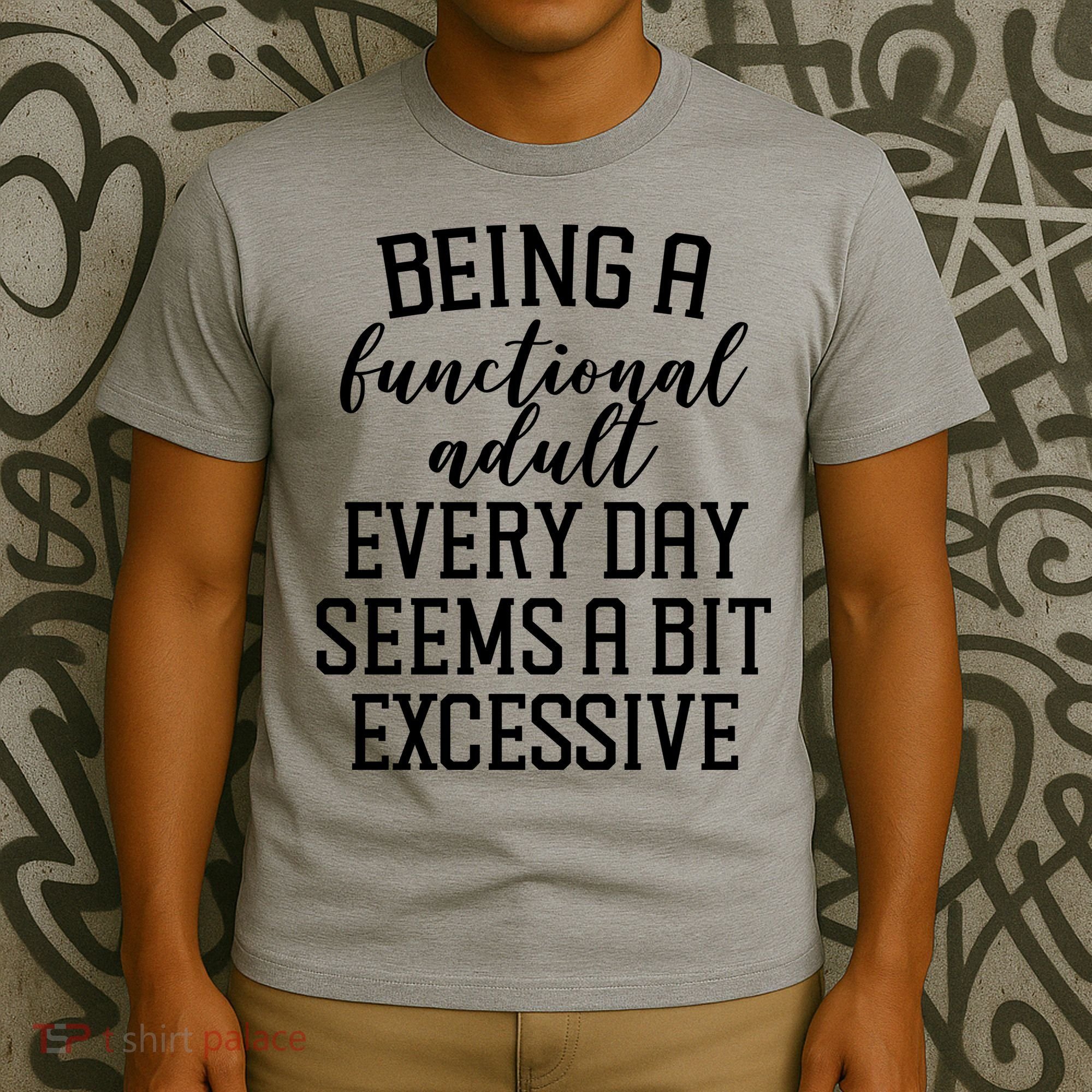 Being A Functional Adult Every Day Seems A Bit Excessive Funny T-Shirt