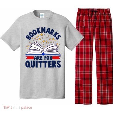 Bookmarks Are For Quitters Book Lover Reading Fan Pajama Set