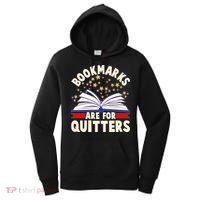 Bookmarks Are For Quitters Book Lover Reading Fan Women's Hoodie thumb 0