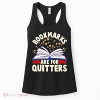 Bookmarks Are For Quitters Book Lover Reading Fan Women's Tank Top thumb 0