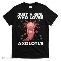 Best Axolotl For  Girls Salamander Kawaii Axolotl Lover  T-Shirt thumb 0
