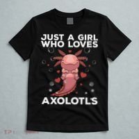 Best Axolotl For  Girls Salamander Kawaii Axolotl Lover  T-Shirt thumb 5