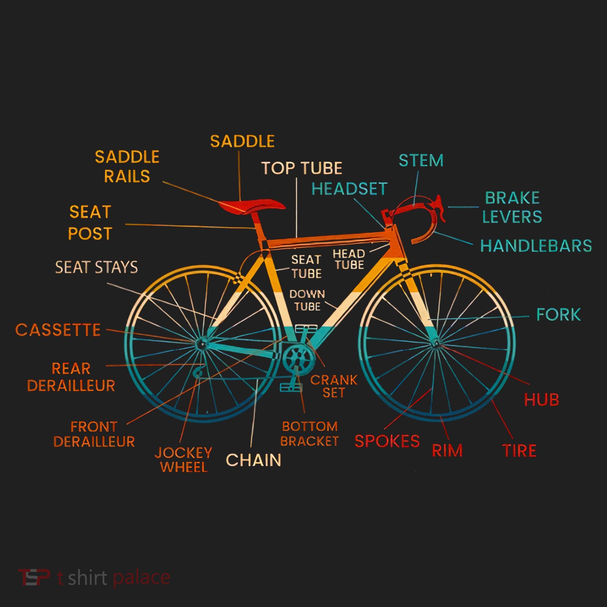 Bicycle Anatomy Funny Cycling Cute Biking Biker Women's Sweatshirt