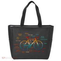 Bicycle Anatomy Funny Cycling Cute Biking Biker Tote Bag thumb 0