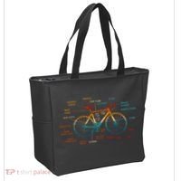 Bicycle Anatomy Funny Cycling Cute Biking Biker Tote Bag thumb 2