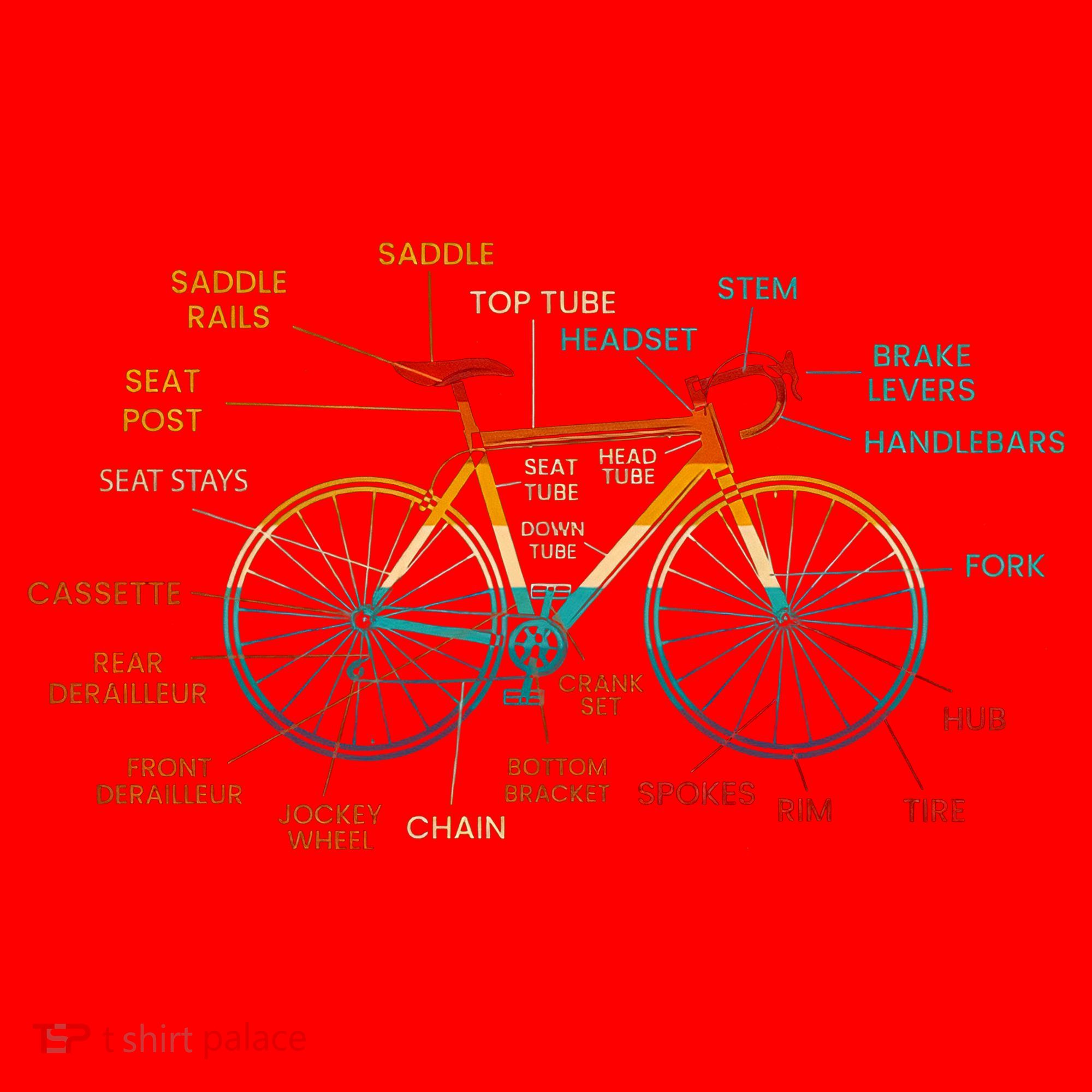 Bicycle Anatomy Funny Cycling Cute Biking Biker Santa Hat