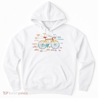 Bicycle Anatomy Funny Cycling Cute Biking Biker Hoodie
