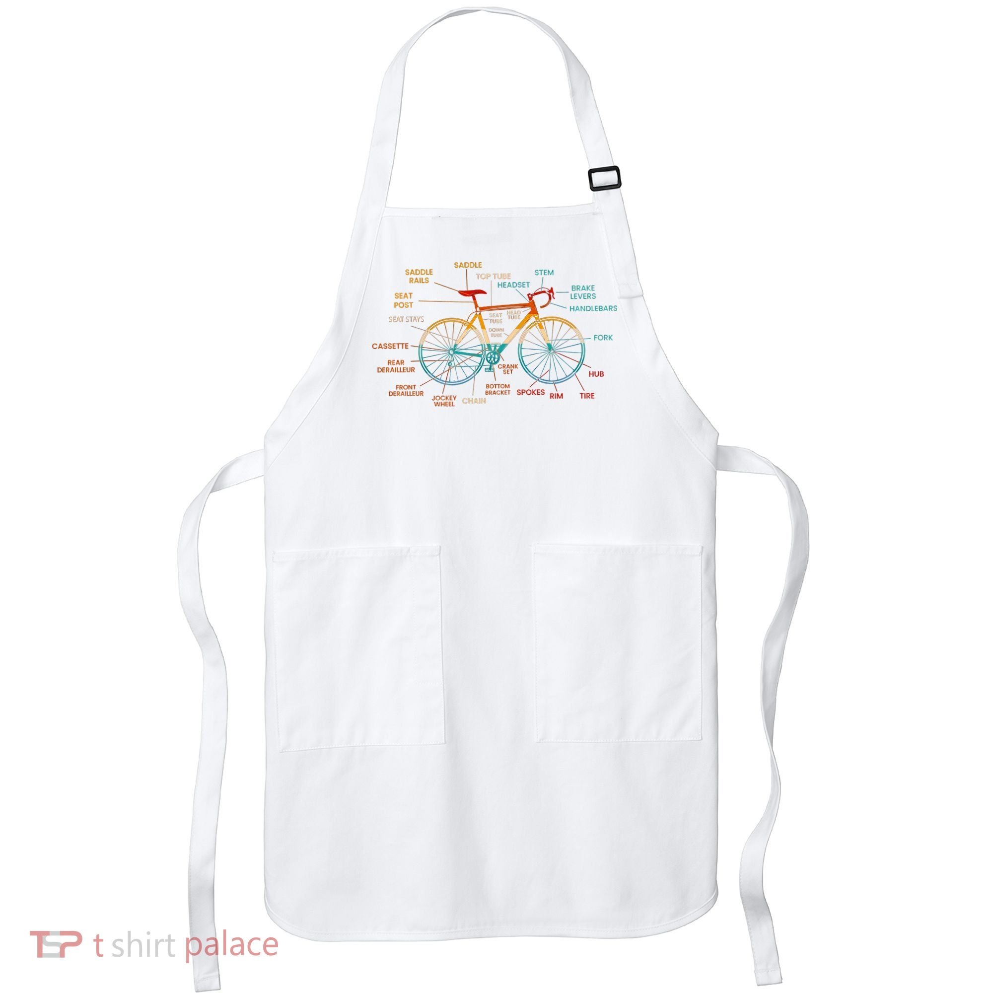 Bicycle Anatomy Funny Cycling Cute Biking Biker Apron