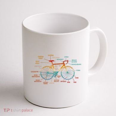 Bicycle Anatomy Funny Cycling Cute Biking Biker Coffee Mug back