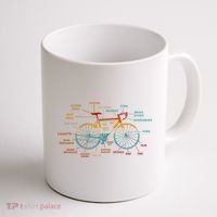 Bicycle Anatomy Funny Cycling Cute Biking Biker Coffee Mug thumb 1