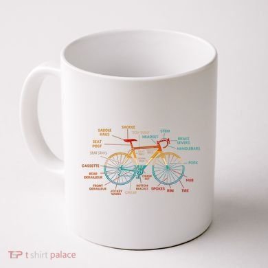 Bicycle Anatomy Funny Cycling Cute Biking Biker Coffee Mug