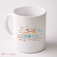 Bicycle Anatomy Funny Cycling Cute Biking Biker Coffee Mug thumb 0