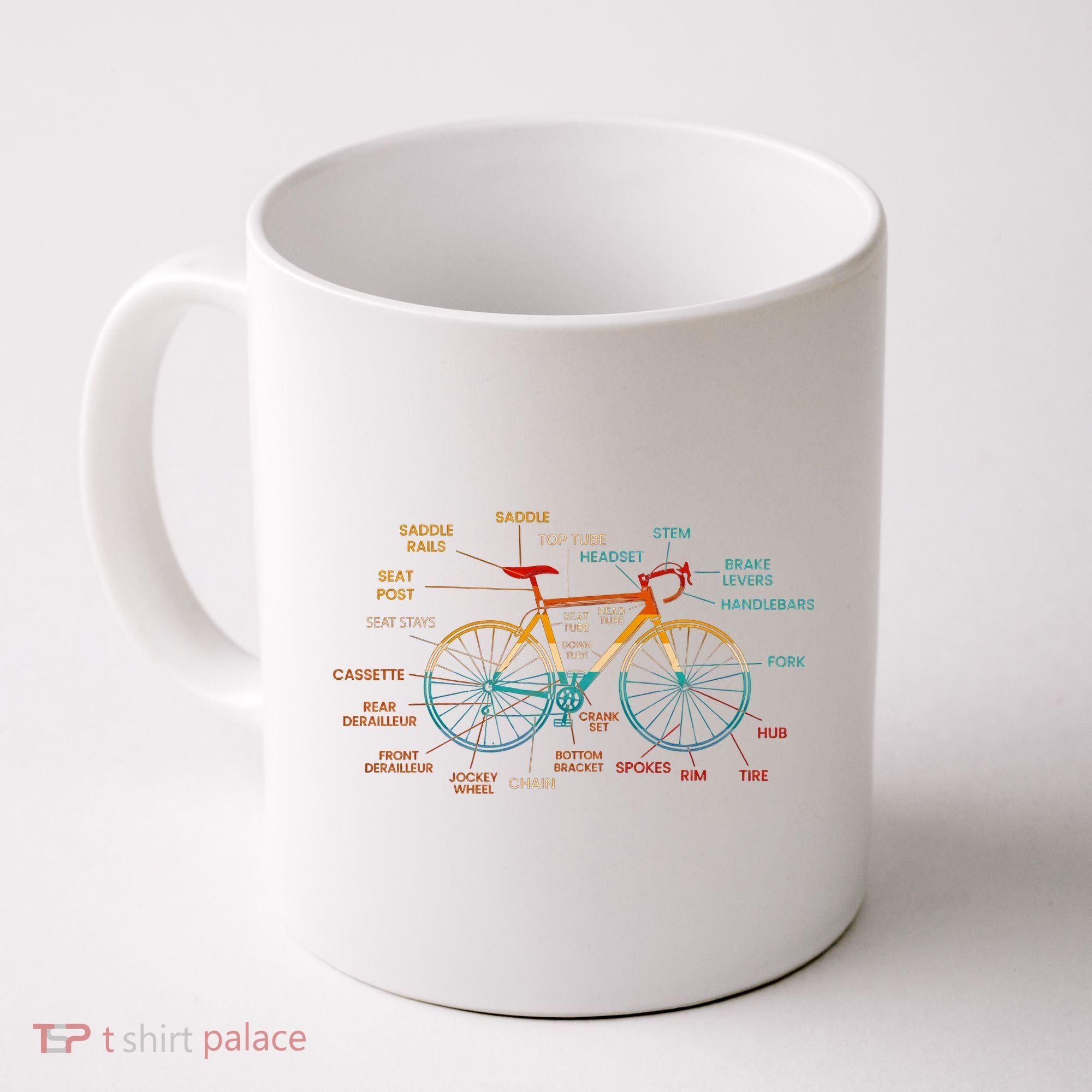 Bicycle Anatomy Funny Cycling Cute Biking Biker Coffee Mug