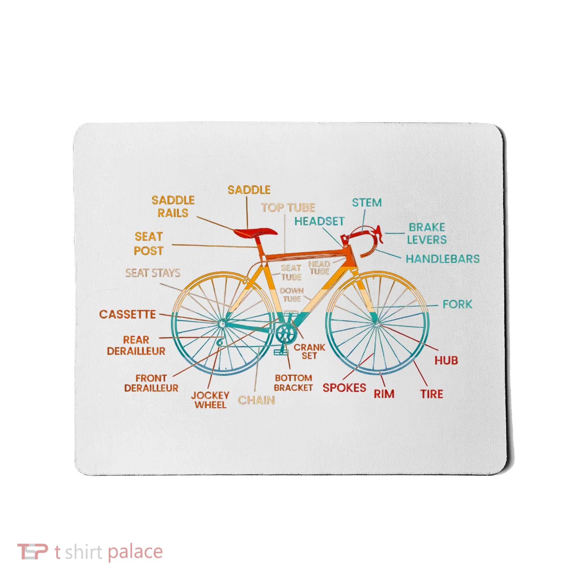 Bicycle Anatomy Funny Cycling Cute Biking Biker Mousepad
