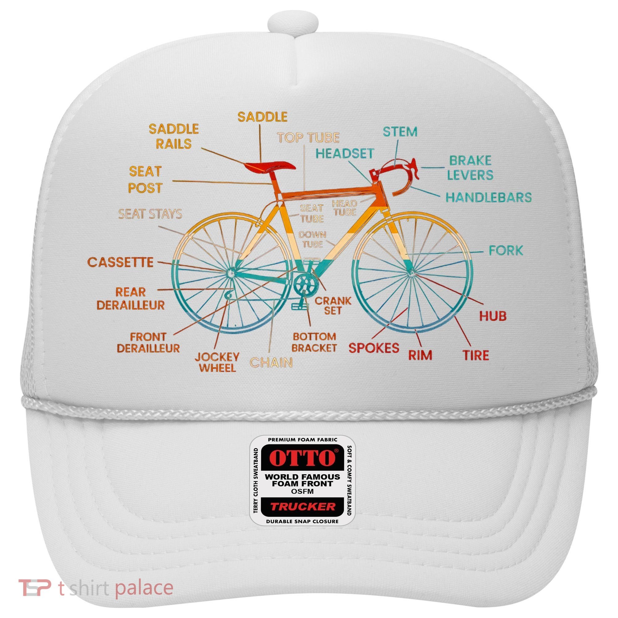 Bicycle Anatomy Funny Cycling Cute Biking Biker Hat