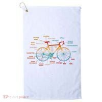 Bicycle Anatomy Funny Cycling Cute Biking Biker Golf Towel thumb 0