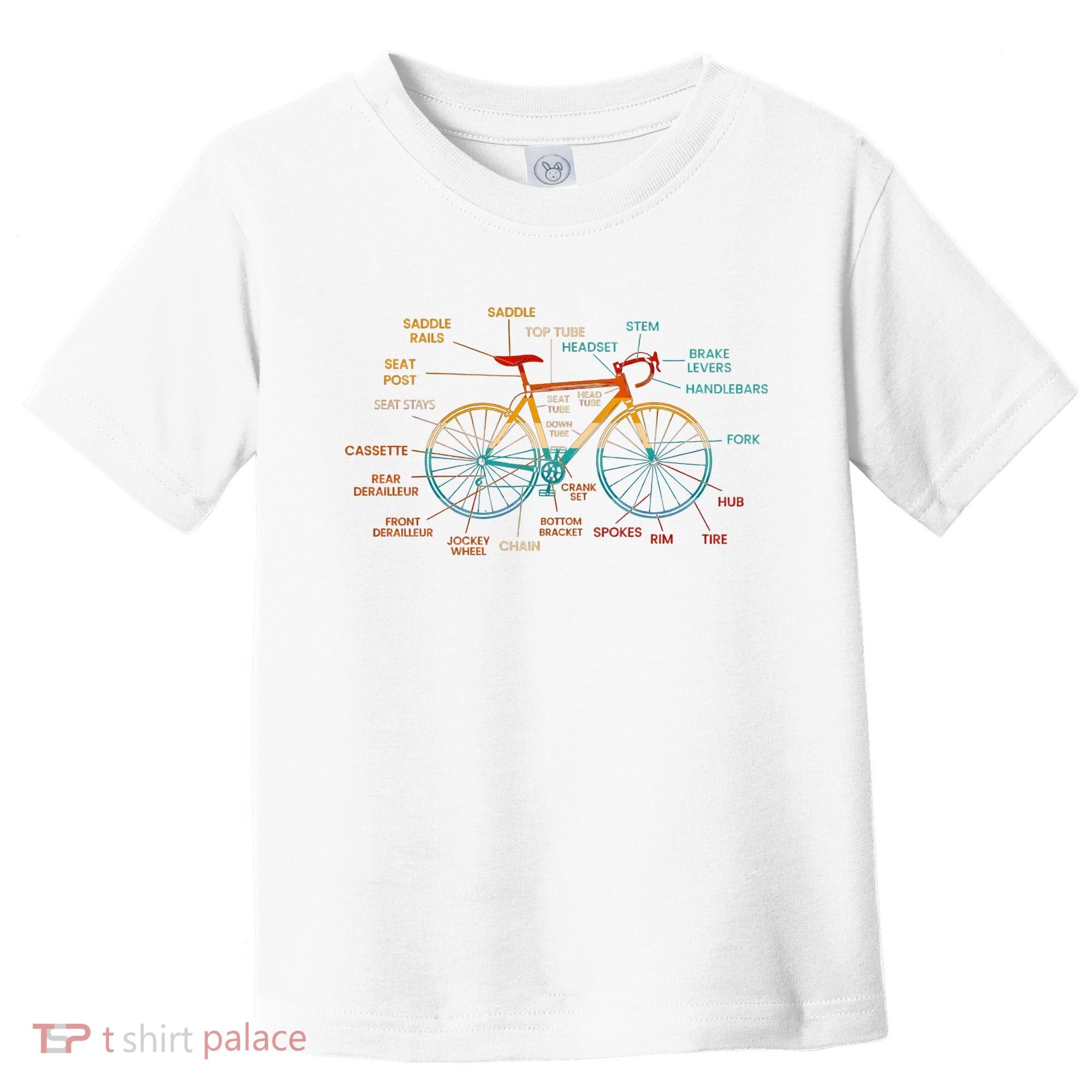 Bicycle Anatomy Funny Cycling Cute Biking Biker Toddler T-Shirt